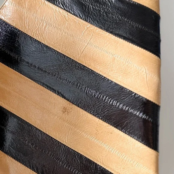 New Jimmy Choo Beren Boot Eel Skin Striped Black and Cognac $1,895 39 - Picture 11 of 12